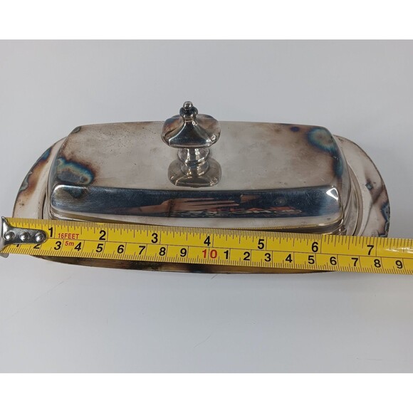 Wallace Silverplate Lot Creamer Sugar Bowl Butter Tray Dish With Glass Insert - Picture 11 of 13